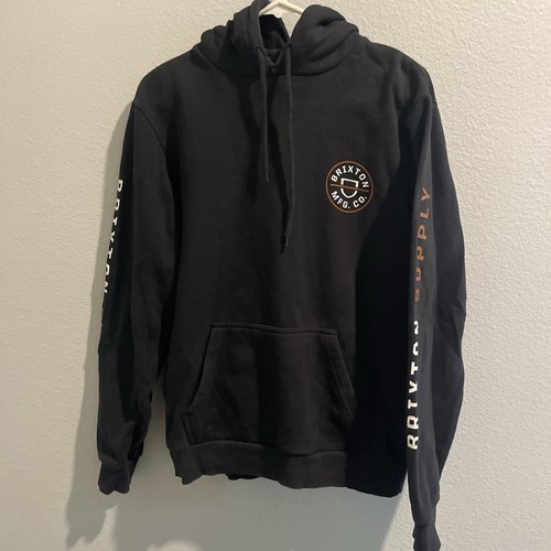 Brixton mfg black hoodie - black,